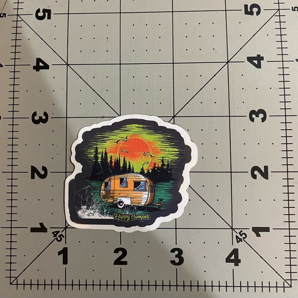 🌈20/$5🌈 Happy Camper Sticker - Picture 2 of 3